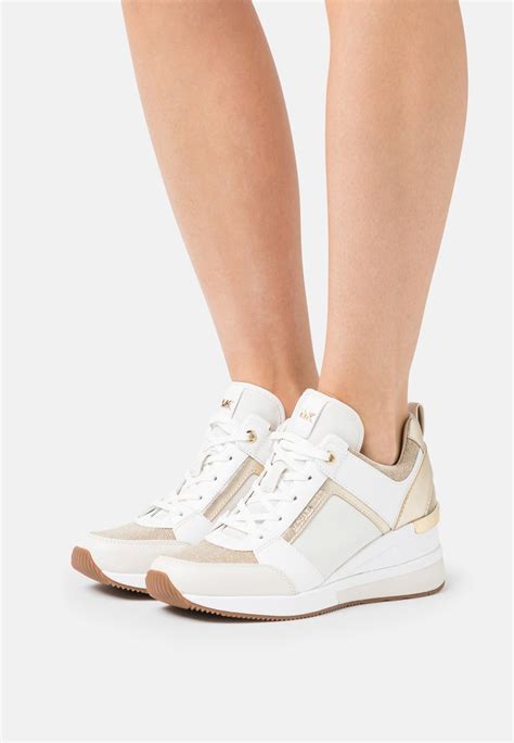 michael michael kors georgie trainer gold|michael kors georgie sneakers.